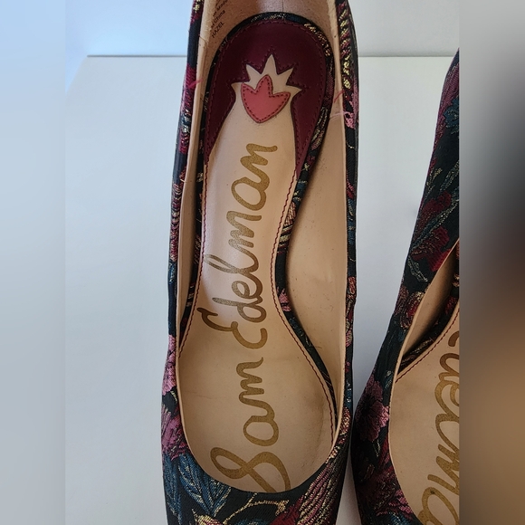 SAM EDELMAN Hazel Floral Bird Print Point Toe Pumps, size 5 - Picture 5 of 10